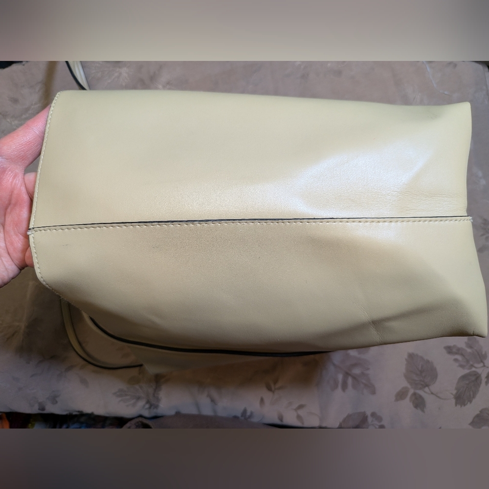 H&M Tan Faux Leather Tote Bag, Used - Picture 4 of 16